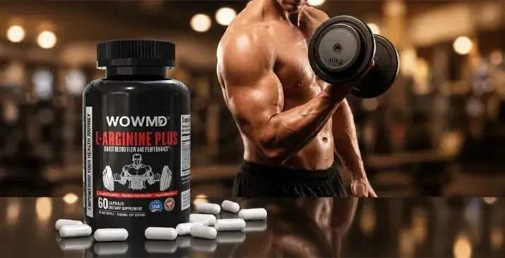 WOWMD L-Arginine Plus best L-Arginine supplement for blood flow, muscle recovery, and performance.