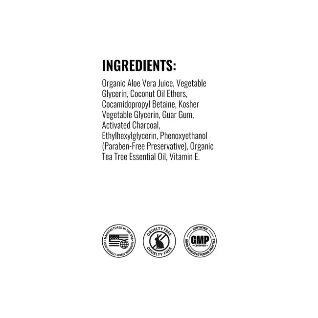 Charcoal facial cleanser ingredient