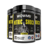 wowmd nitric shock pre workout fruit punch three bottles value pack