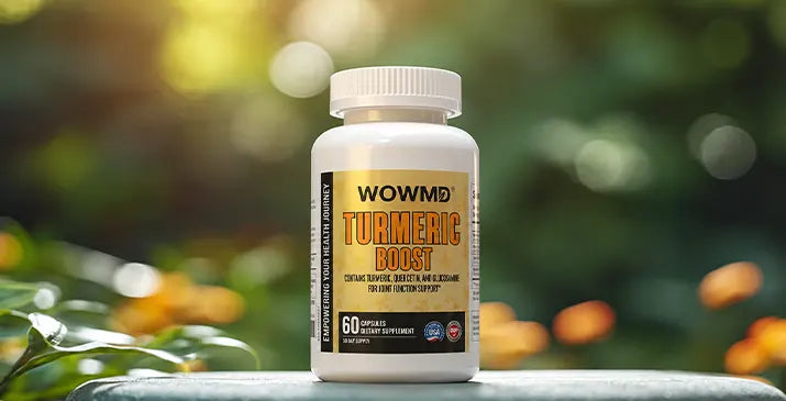 WOWMD Turmeric Boost: best turmeric curcumin supplement for joint pain, inflammation, and brain health