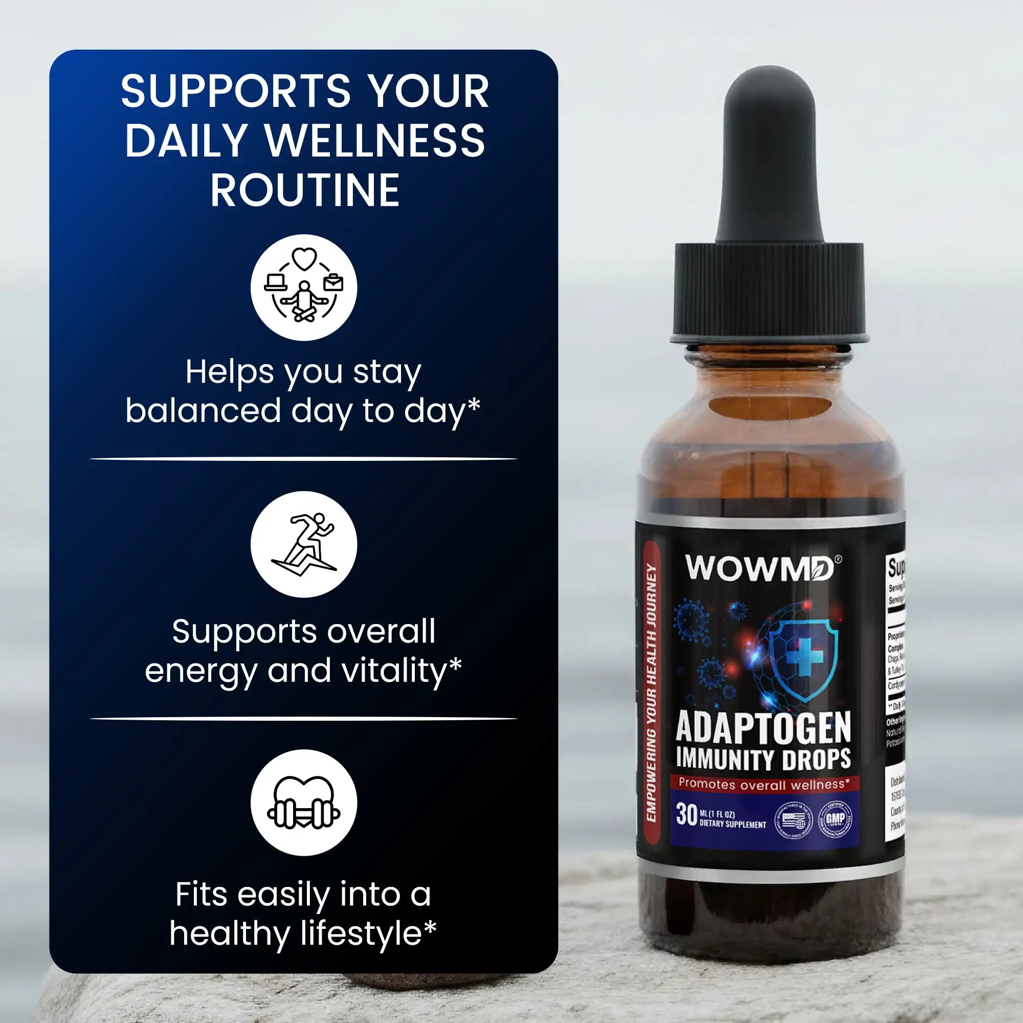 Buy WOWMD Adaptogen Immunity Drops Online | 30 Drops | WOWMD
