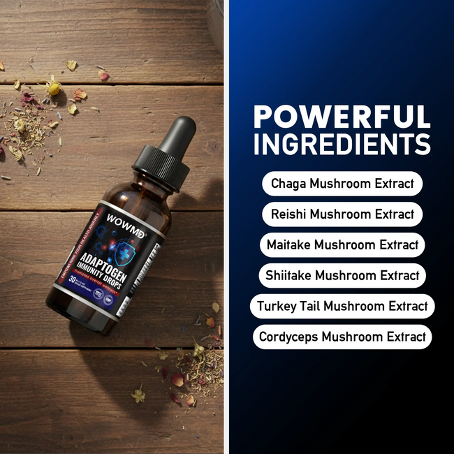 Adaptogen immunity drops ingredients