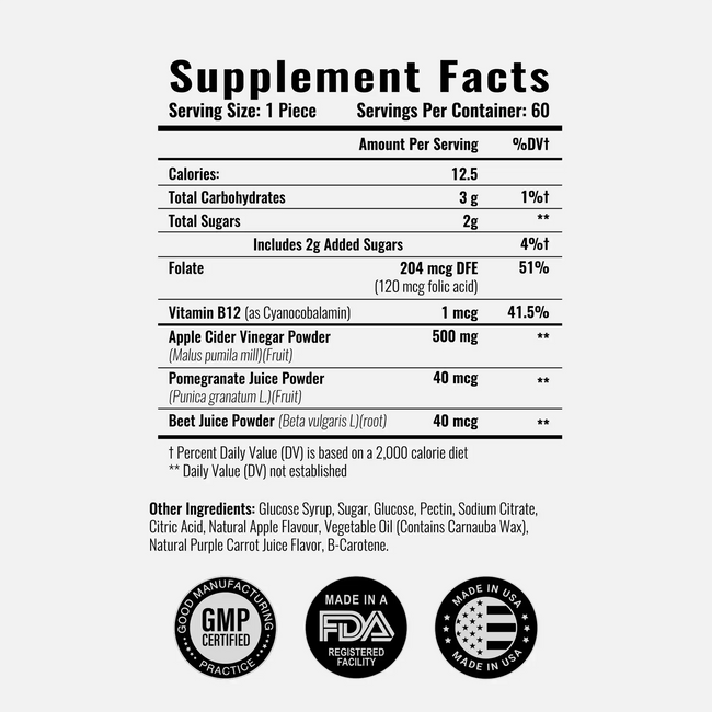 Apple cider vineger kids ingredients