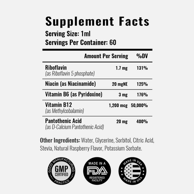 B 12 complex liquid ingredients