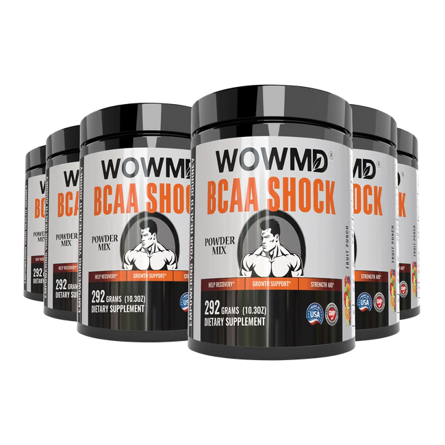 Bcaa shock fruit punch six bottles vlaue pack