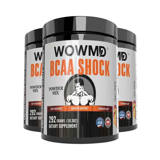 Bcaa shock fruit punch three bottles vlaue pack