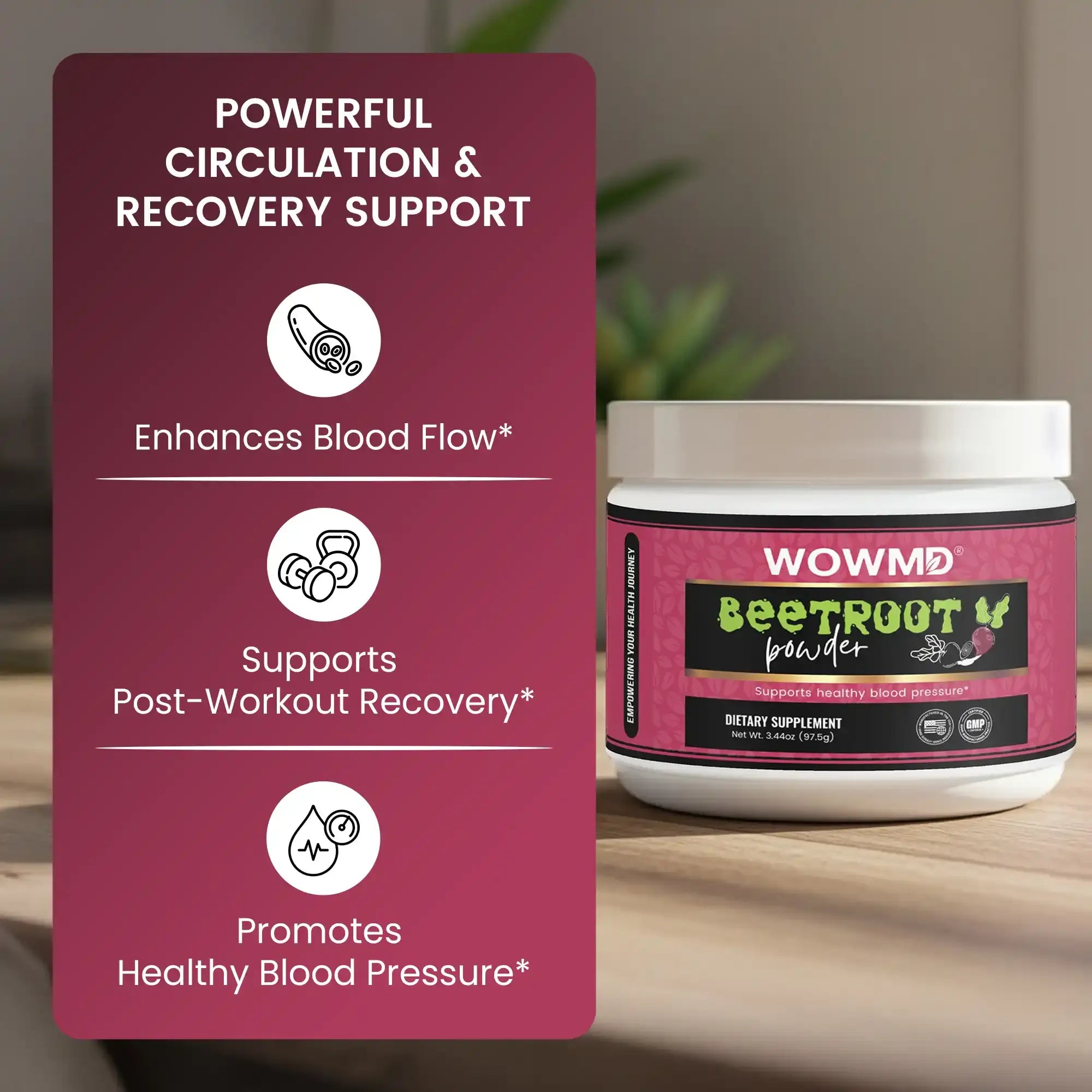 Shop WOWMD Beetroot Powder Online for Heart Health & Energy | WOWMD