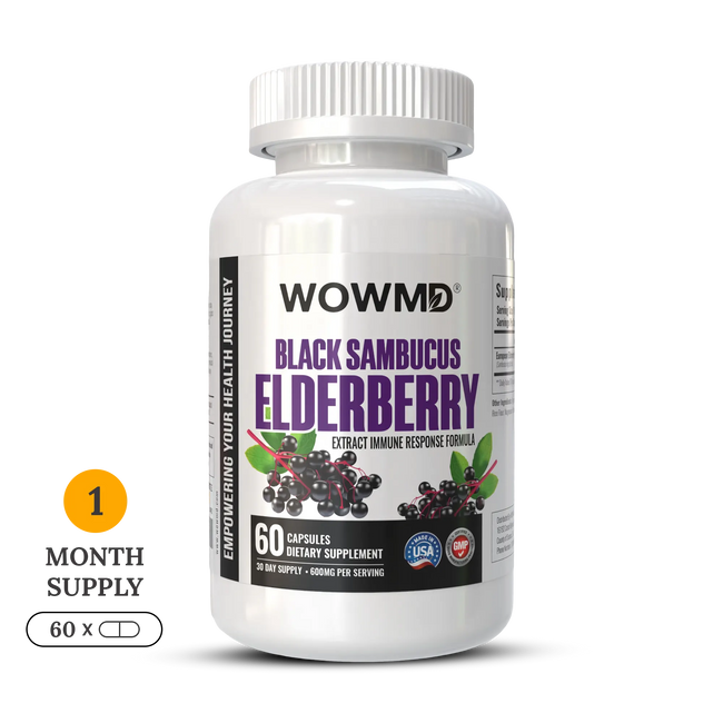 Black sambucus elderberry bottle 1