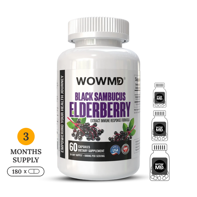 Black sambucus elderberry bottle 3