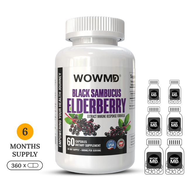 Black sambucus elderberry bottle 6