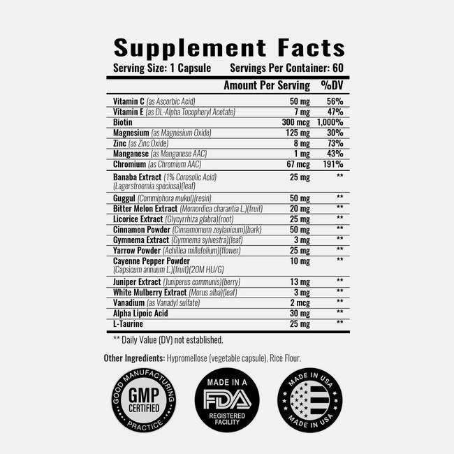 Blood sugar ultra ingredients
