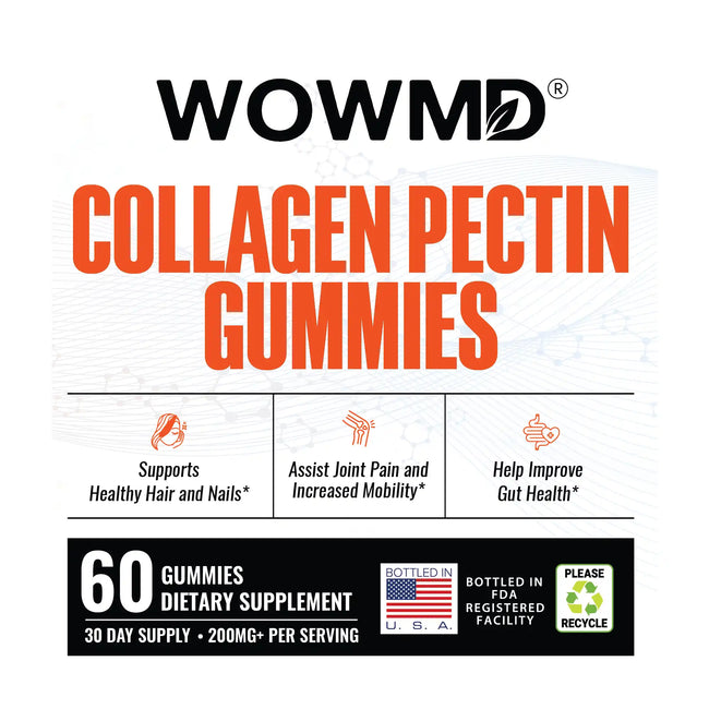Collagen pectin gummies label