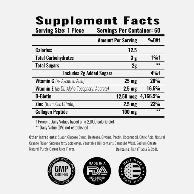 Collagen pectin kids ingredients