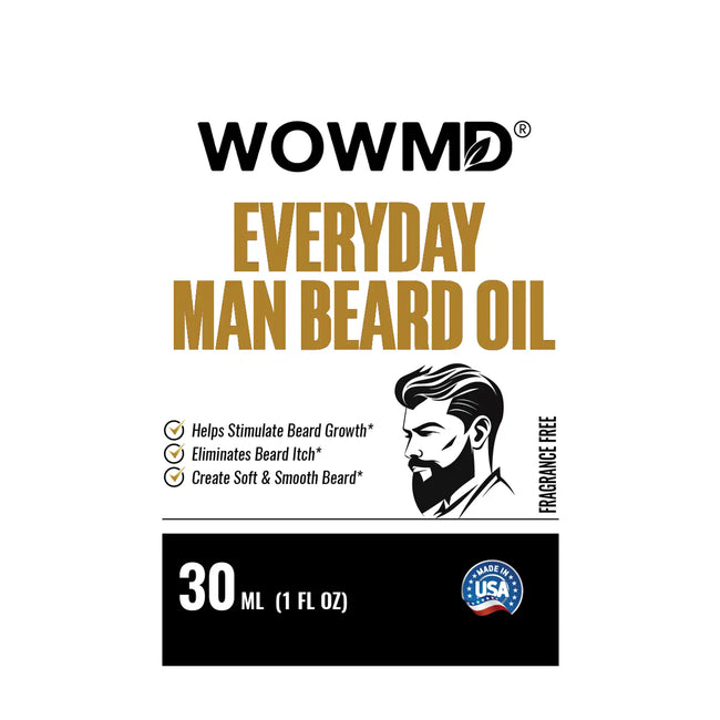 Everyday man beard oil label
