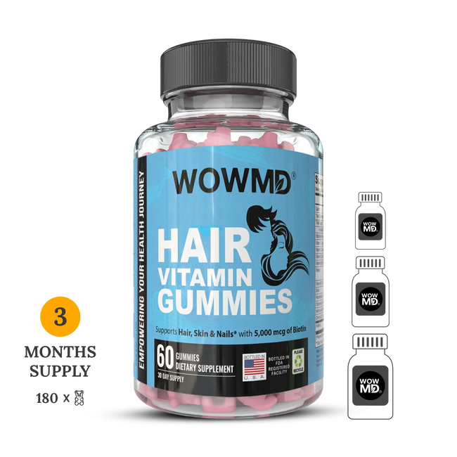 Hair vitamin gummies bottle 3
