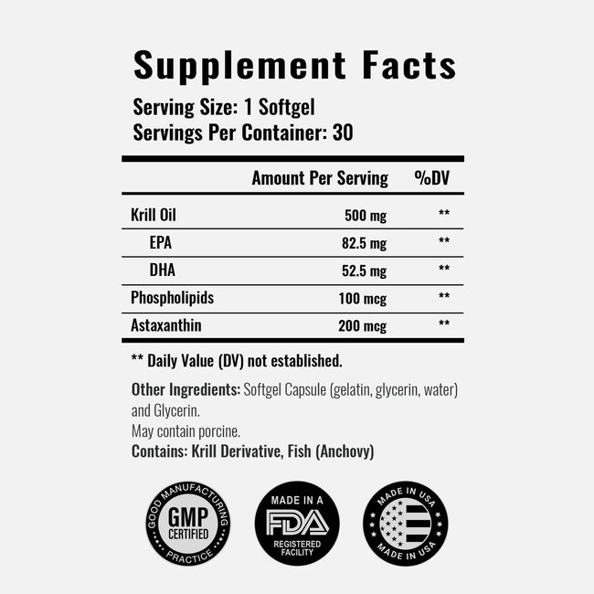 Krill oil omega 3 complex ingredients