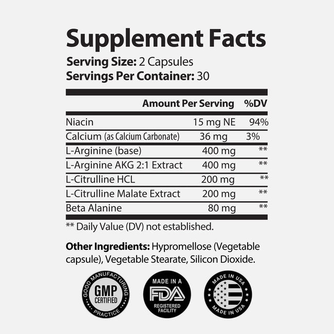 L arginine plus ingredients