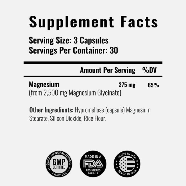 Magnesium glycinate ingredients