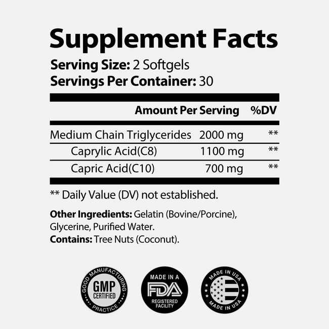 Mct oil softgel ingredients