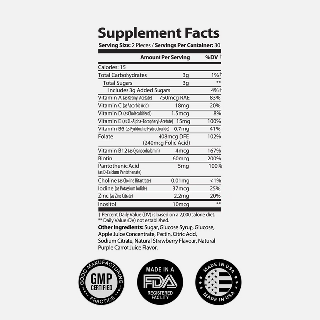 Multivitamin gummies ingredients
