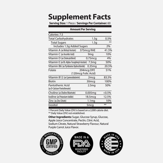 Multivitamin gummies kids ingredients