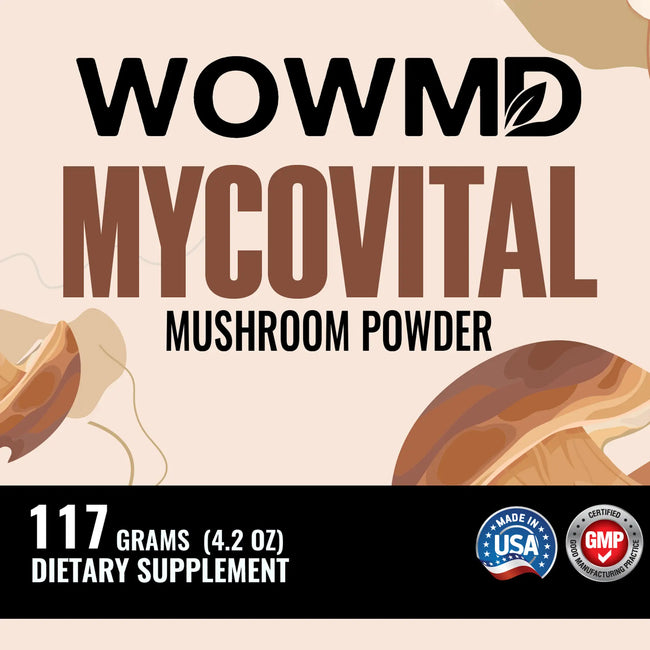Mycovital mushroom powder label