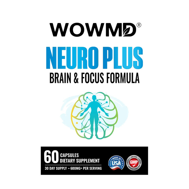Neuro plus brain and focus formula label