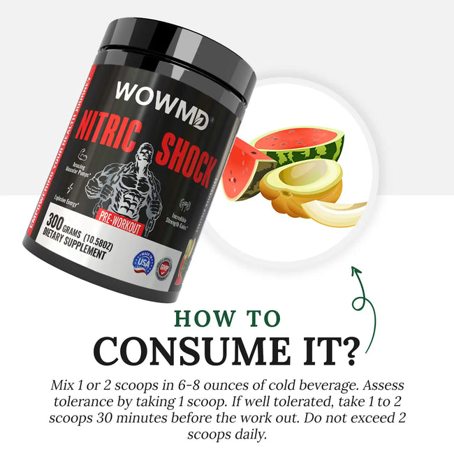 Nitric shock pre workout honeydew watermelon dosages