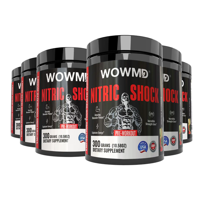 Nitric shock pre workout honeydew watermelon six bottles vlaue pack