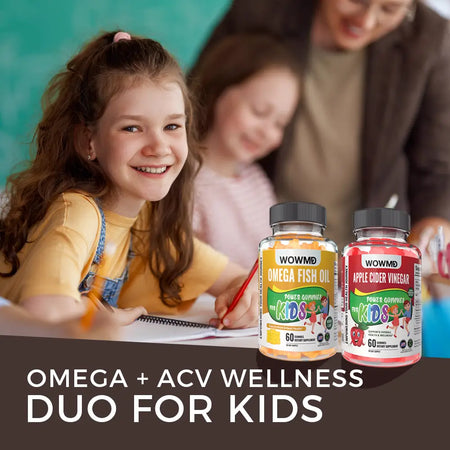 Omega Fish Oil + ACV Gummies Duo for Kids