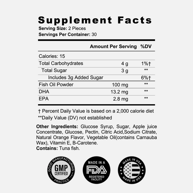 Omega fish oil gummies ingredients