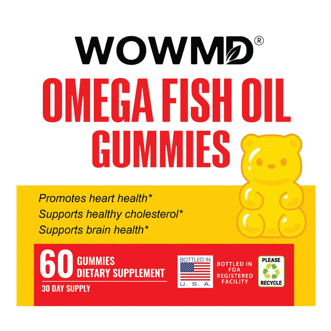 Omega fish oil gummies label