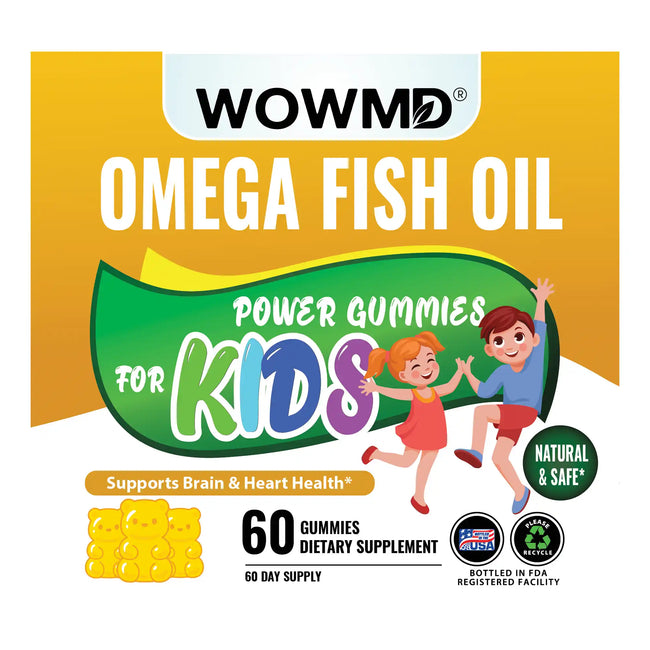 Omega fish oil kids label