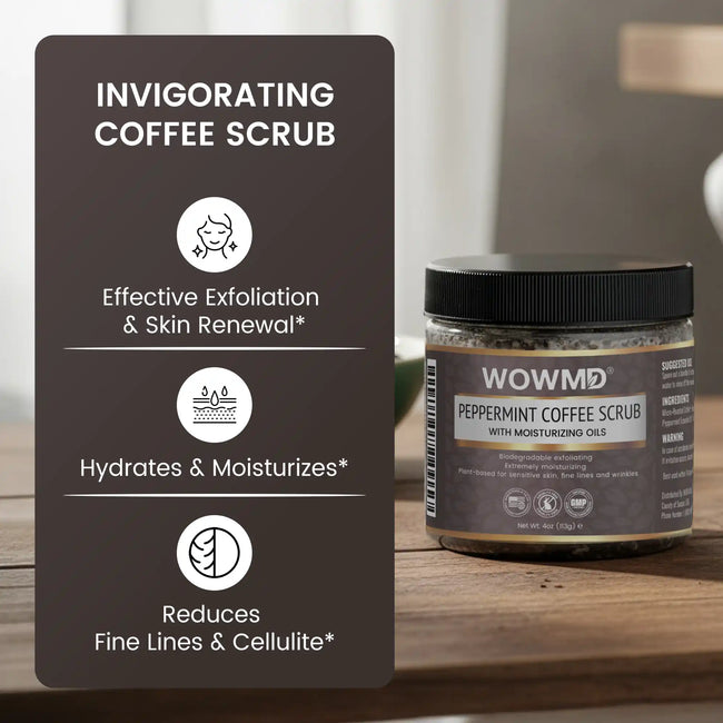 Peppermint coffee scrub benefits