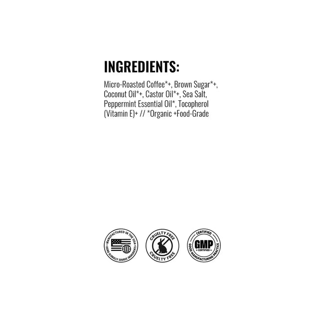 Peppermint coffee scrub ingredient