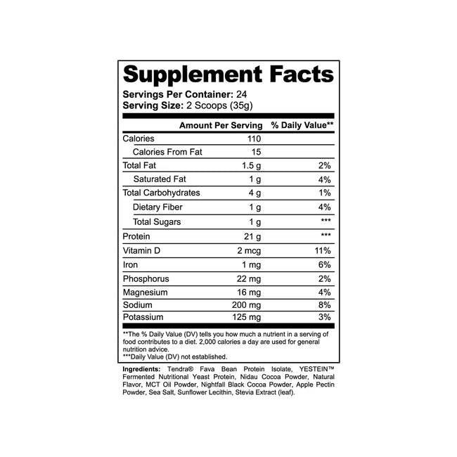 Plant protein chocolate sf