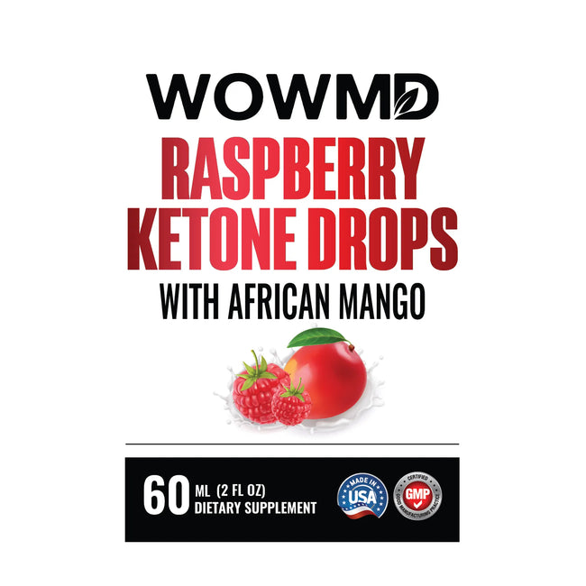 Raspberry ketone drops label