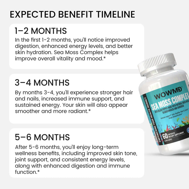 Sea moss complex benefit timeline