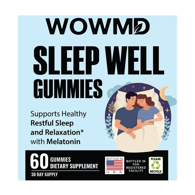 Sleep well gummies label