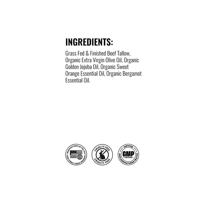 Tallow cream orange bergamot ingredient