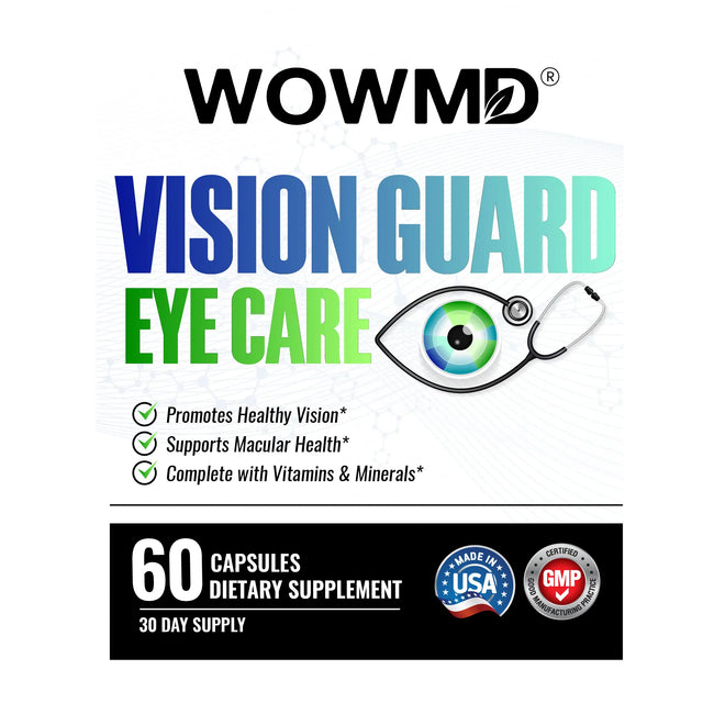Vision guard eye care label