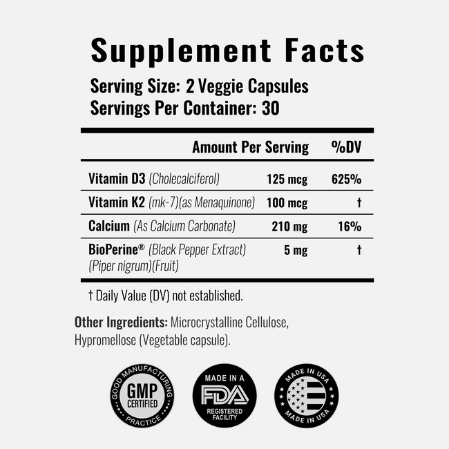 Vitasun vitamin k2 d3 ingredients